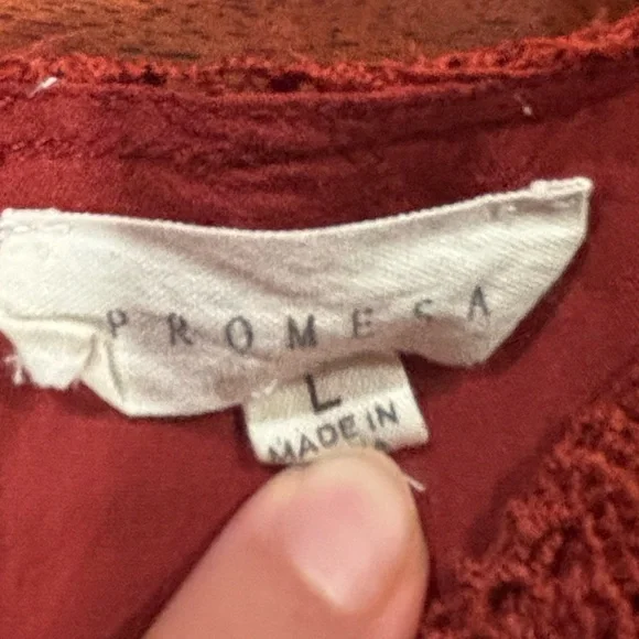 Promesa Lace Blouse - Deep Red - Picture 3 of 3